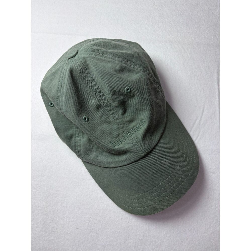 Lululemon Wordmark Baseball Cap Olive Green Hat Embroidered Size S/M